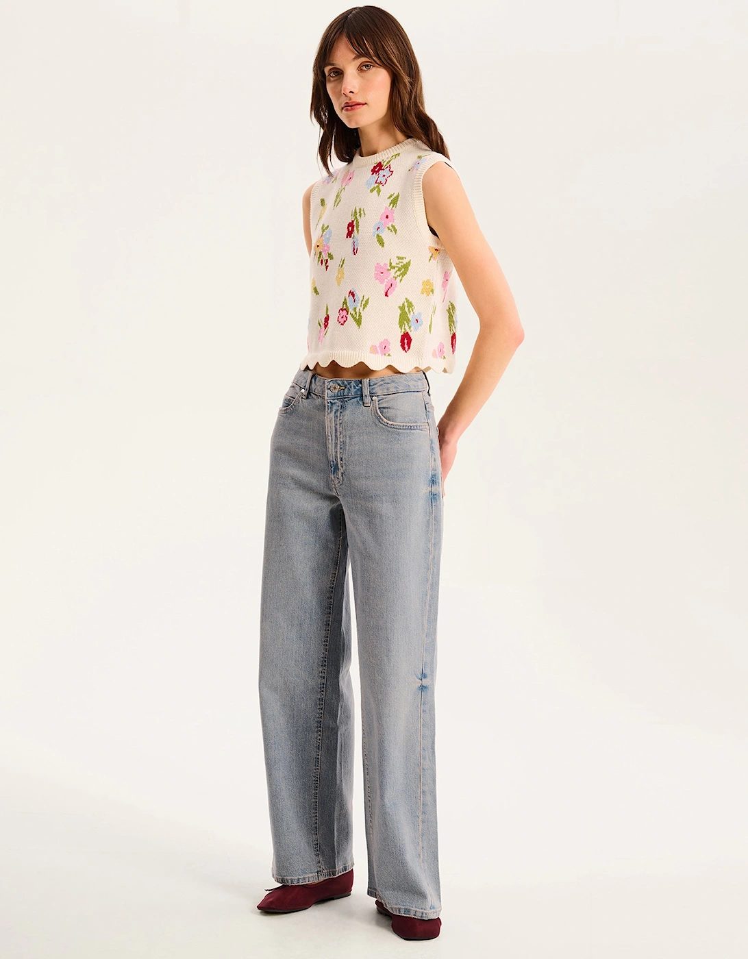 Bibi Floral Knitted Vest