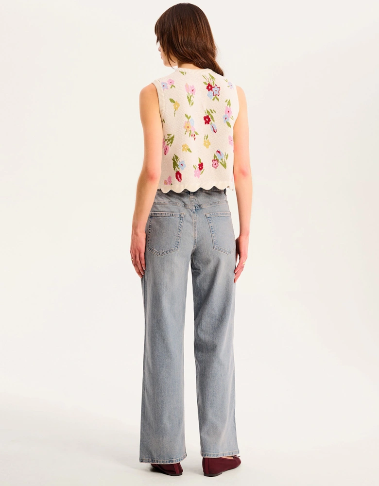 Bibi Floral Knitted Vest
