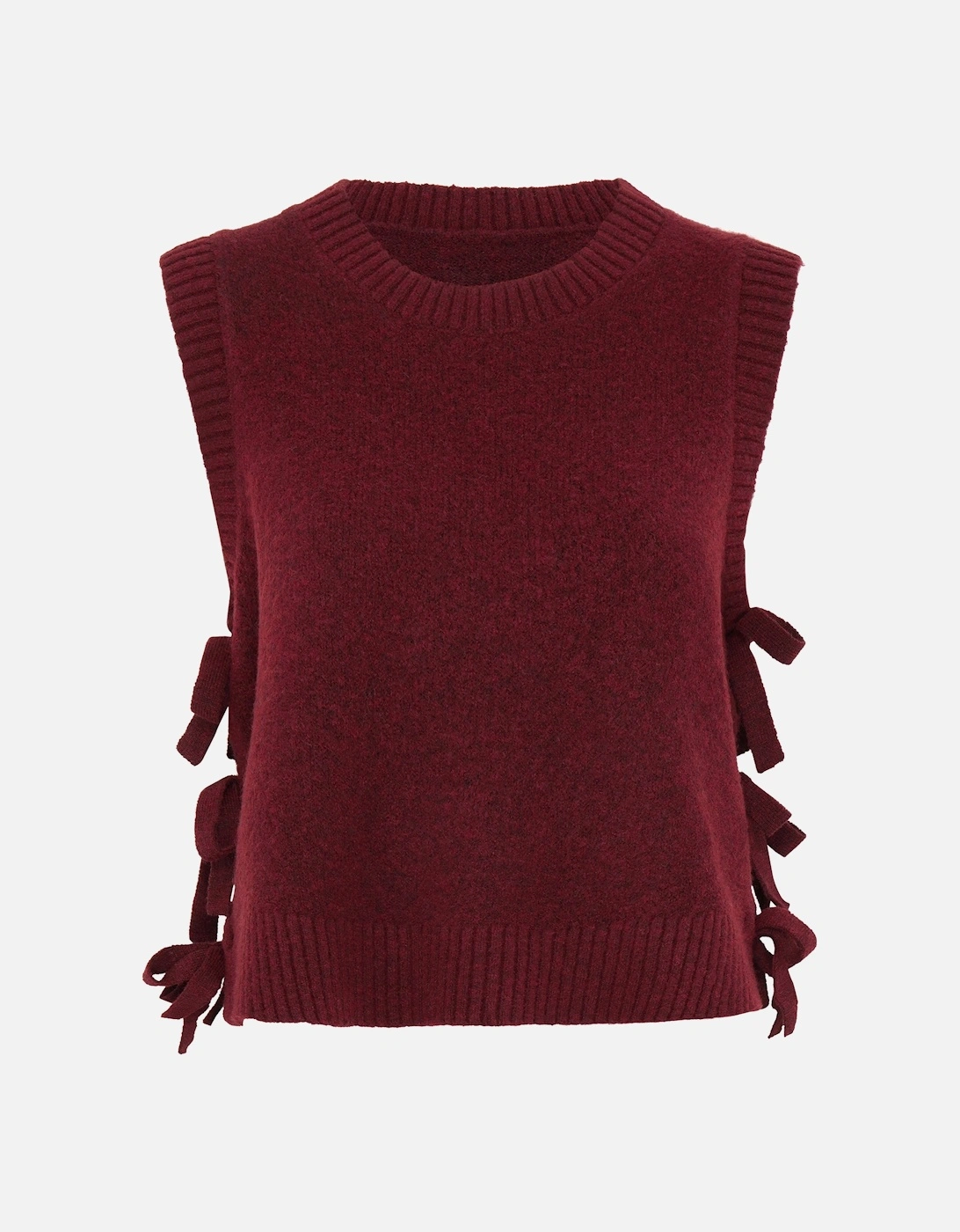 Rufus Bow Side Vest in Merlot