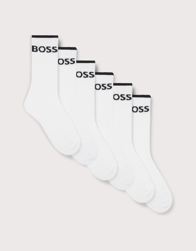 6 Pack QS Stripe Socks