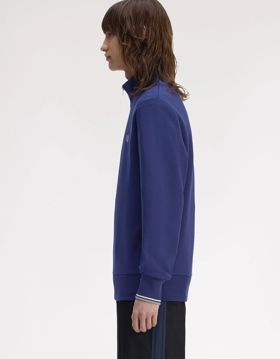 M3574 Half Zip Sweatshirt - French Navy/Champions Gold/Stockport Blue