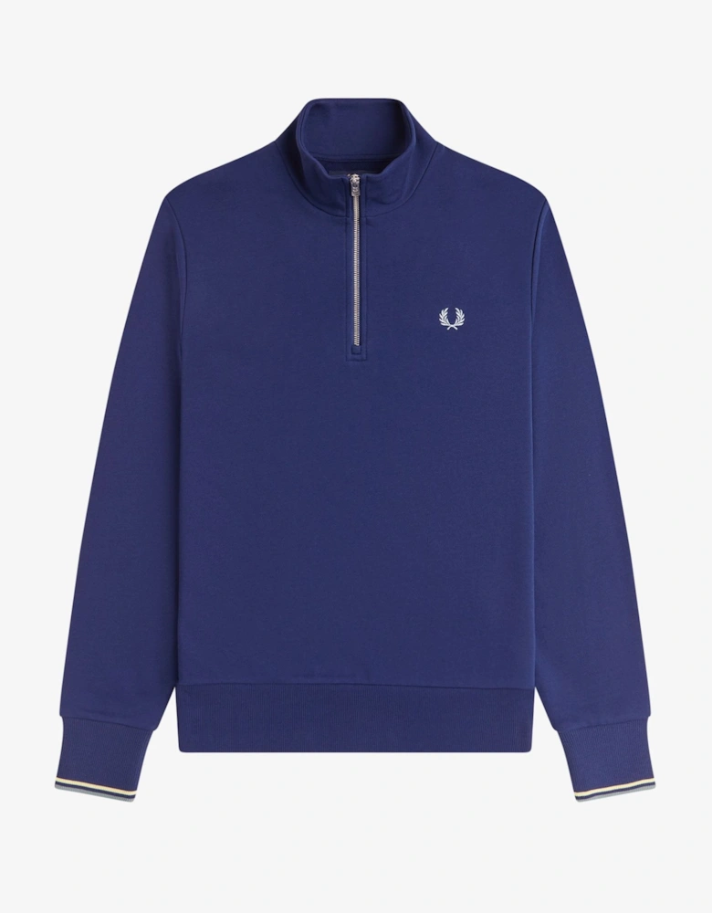 M3574 Half Zip Sweatshirt - French Navy/Champions Gold/Stockport Blue