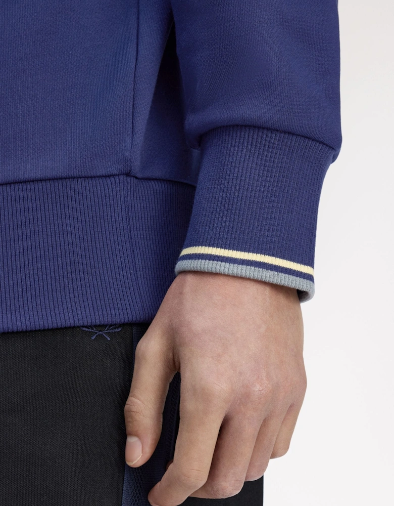 M3574 Half Zip Sweatshirt - French Navy/Champions Gold/Stockport Blue