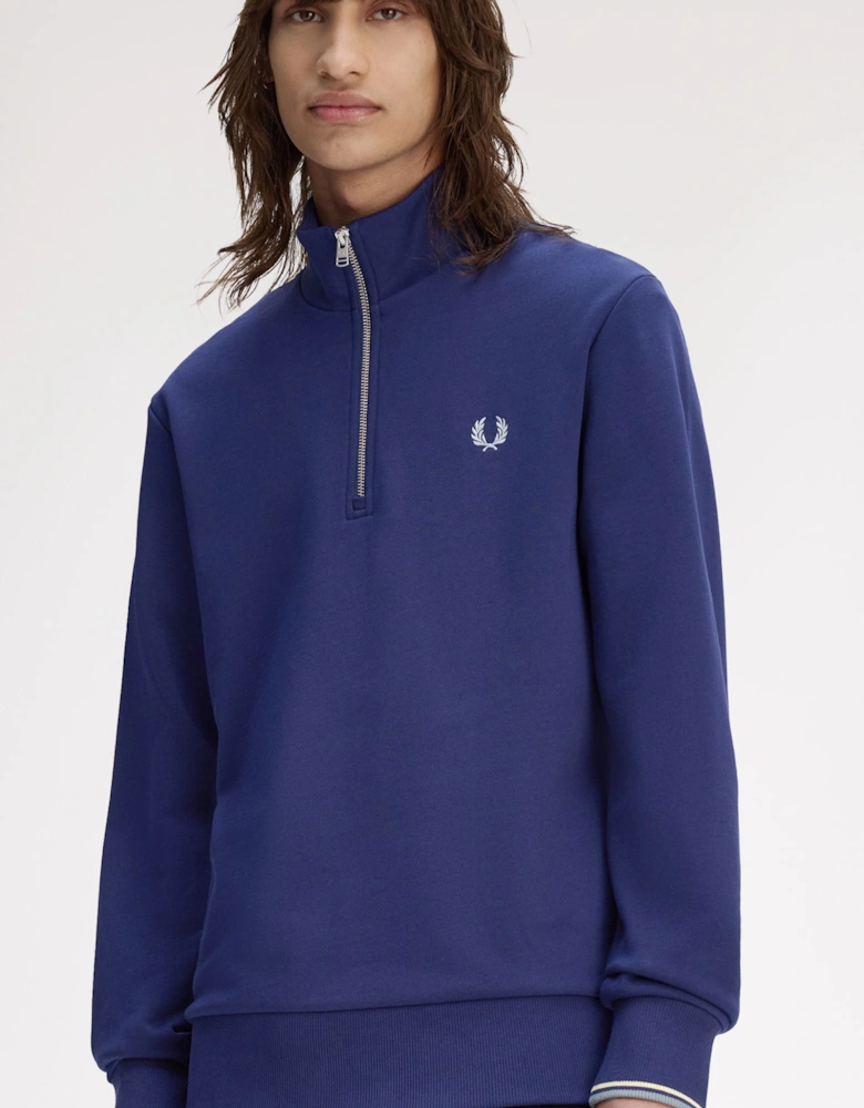 M3574 Half Zip Sweatshirt - French Navy/Champions Gold/Stockport Blue