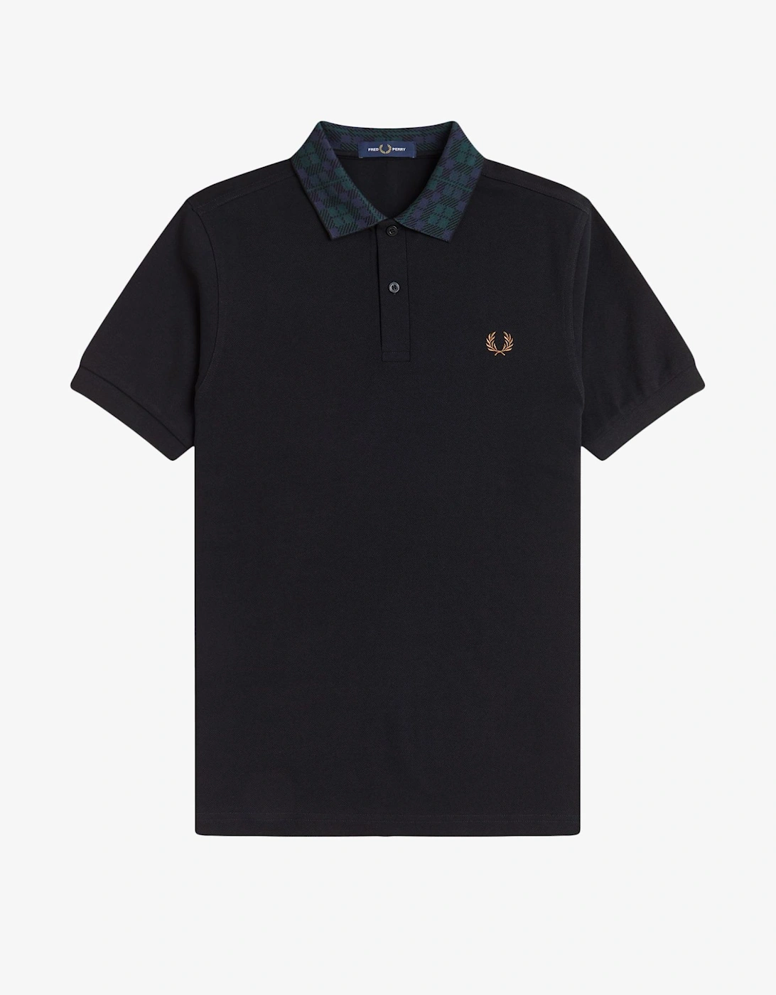 M1762 Black Watch Tartan Collar Polo - Black, 9 of 8