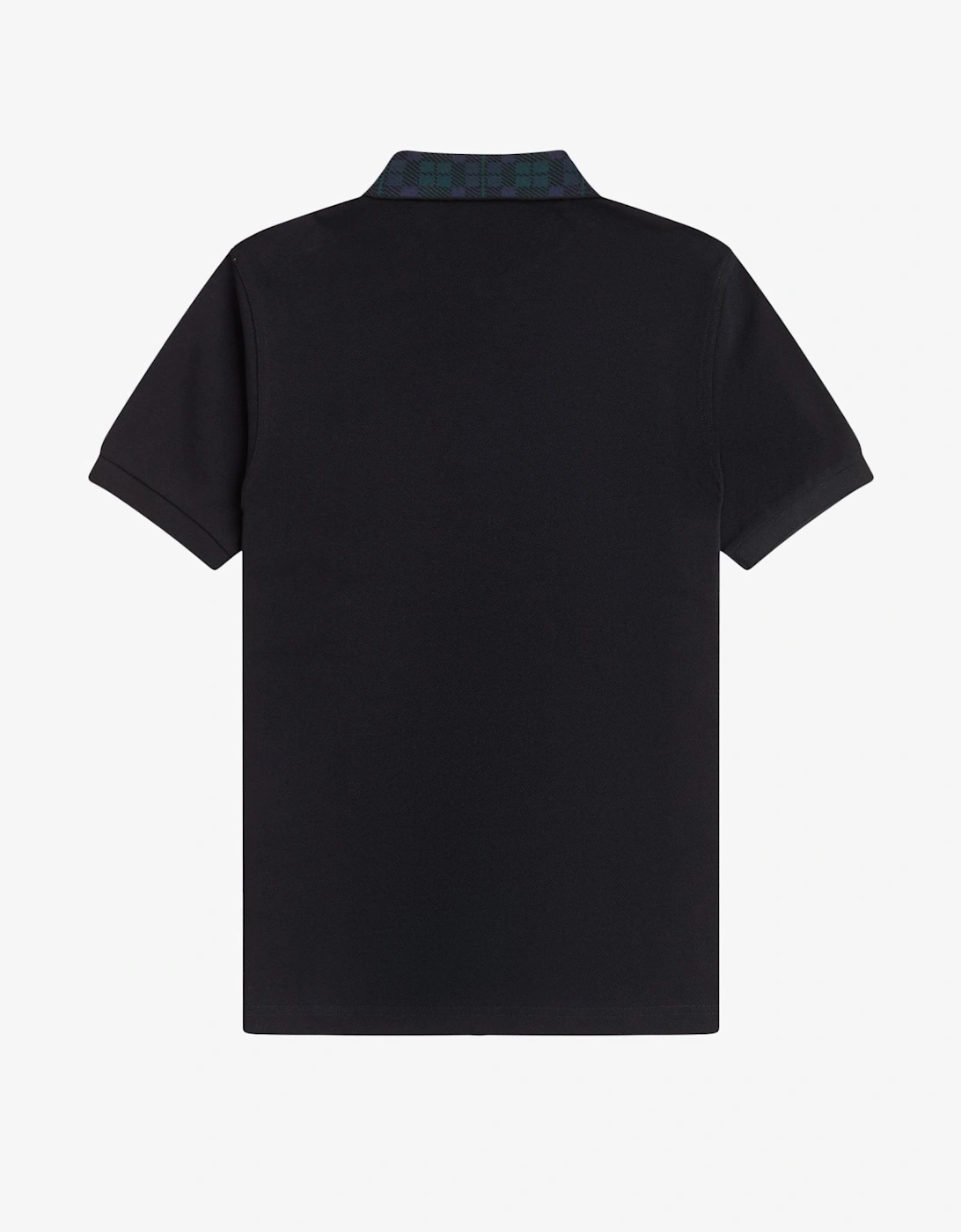 M1762 Black Watch Tartan Collar Polo - Black