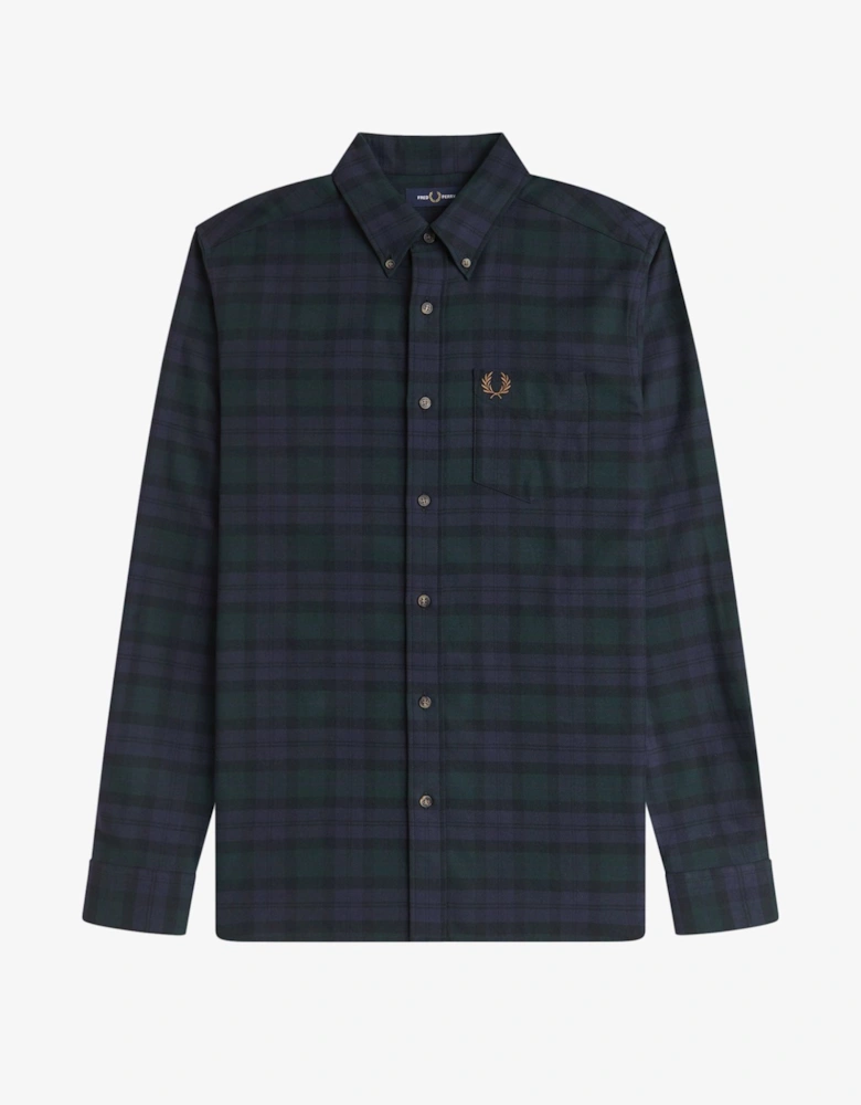 M1735 Brushed Black Watch Tartan Shirt - Blackwatch Tartan