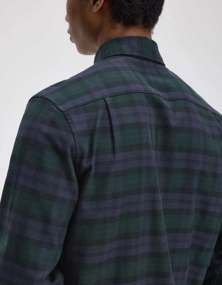 M1735 Brushed Black Watch Tartan Shirt - Blackwatch Tartan