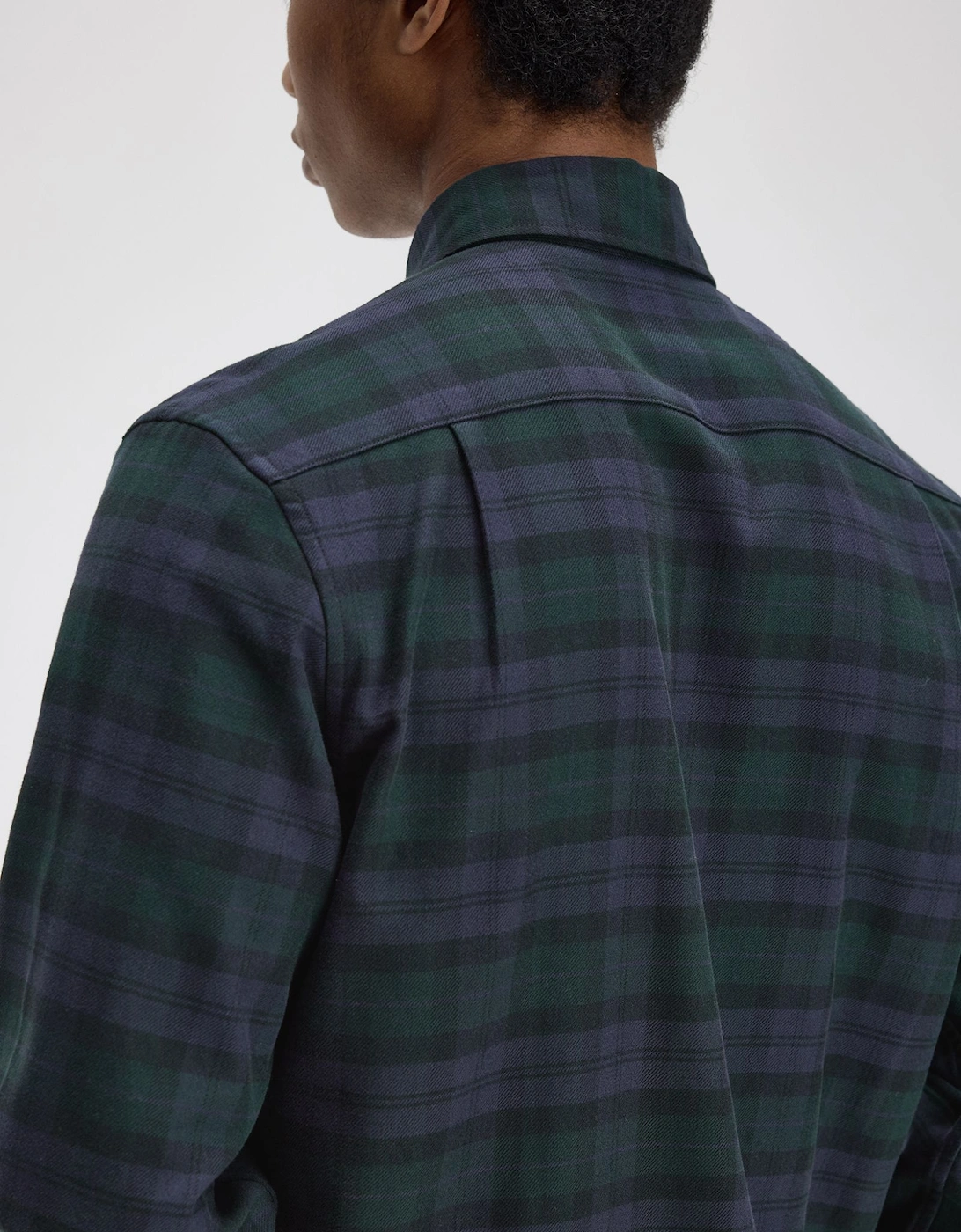 M1735 Brushed Black Watch Tartan Shirt - Blackwatch Tartan