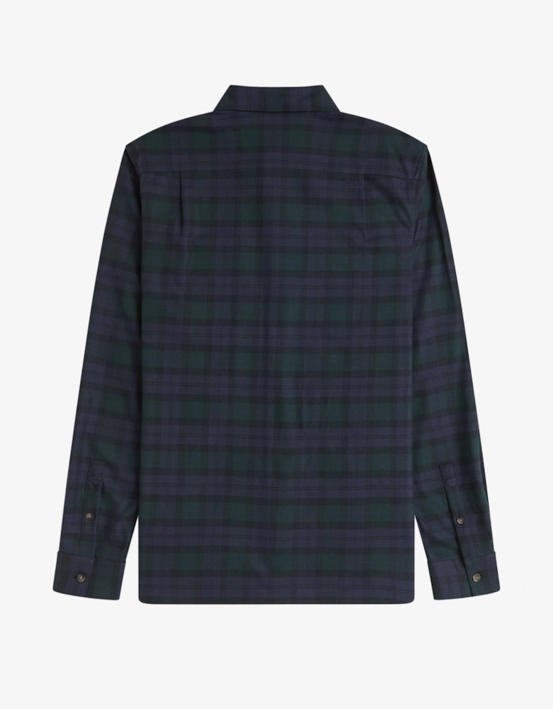M1735 Brushed Black Watch Tartan Shirt - Blackwatch Tartan