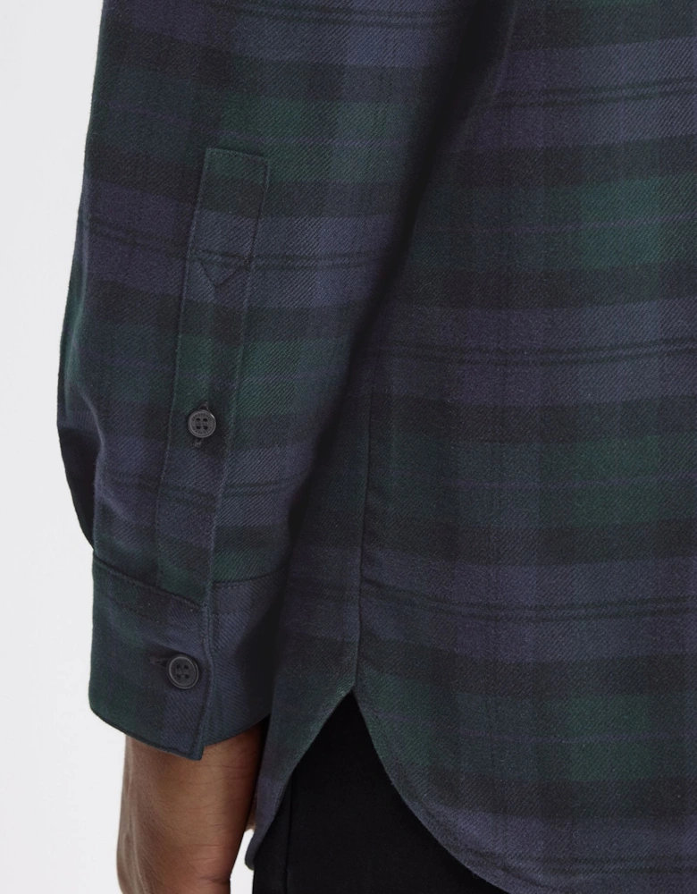 M1735 Brushed Black Watch Tartan Shirt - Blackwatch Tartan