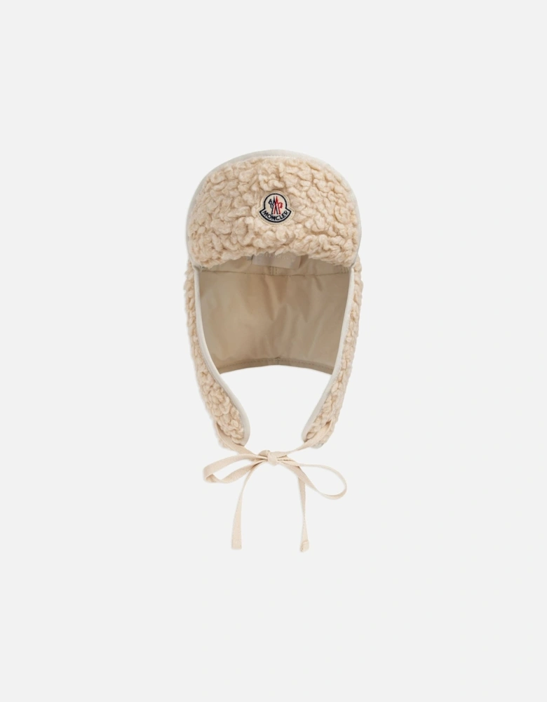 Teddy Aviator Hat Beige