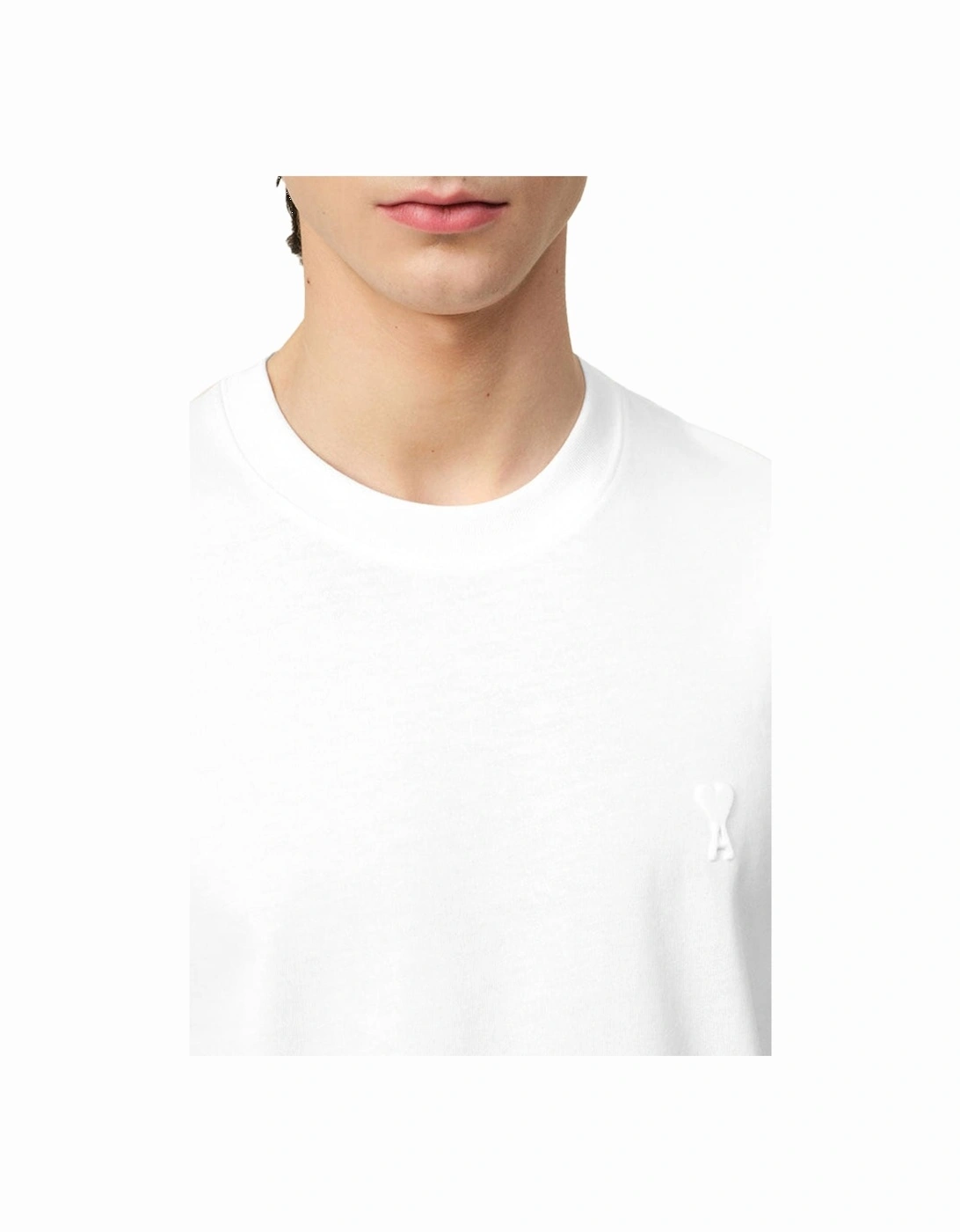 Men's White 'Ami De Coeur' Logo-Embossed Cotton T-Shirt