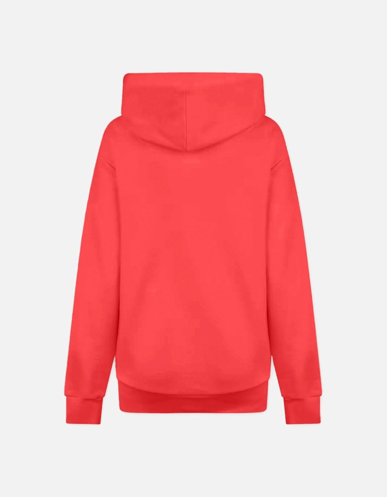 Men's Red Embroidered Orb Hooded Sweatshirt