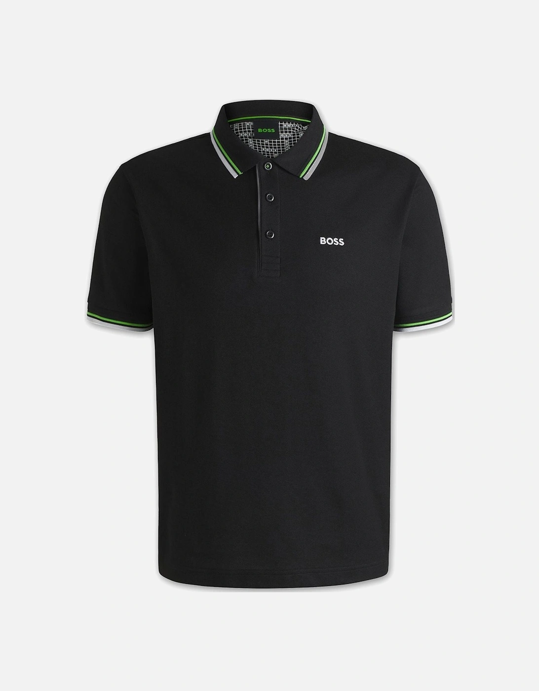 Men's Black Boss Paddy Pro Piqué Polo Shirt, 4 of 3