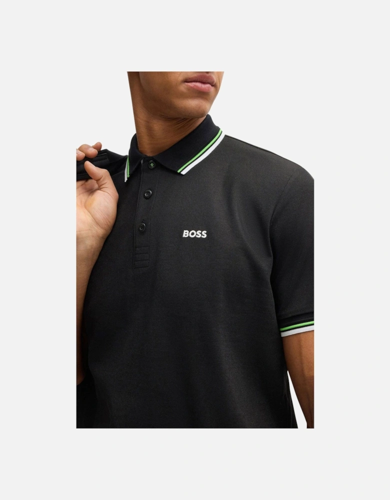 Men's Black Boss Paddy Pro Piqué Polo Shirt