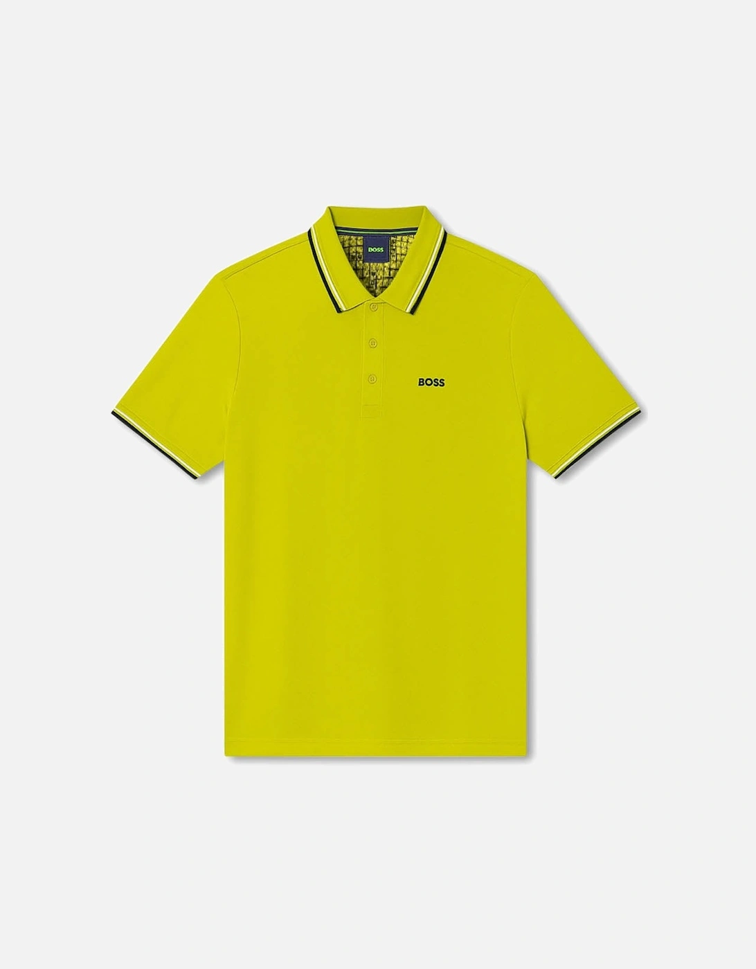 Men's Lime Boss Paddy Pro Piqué Polo Shirt, 4 of 3