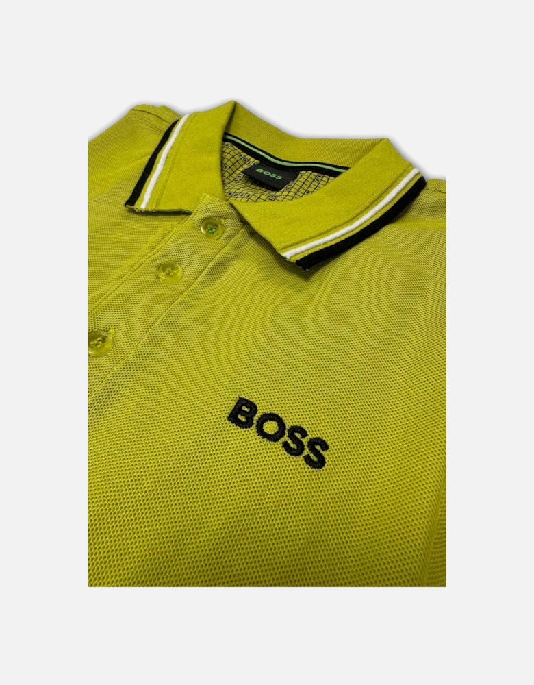 Men's Lime Boss Paddy Pro Piqué Polo Shirt