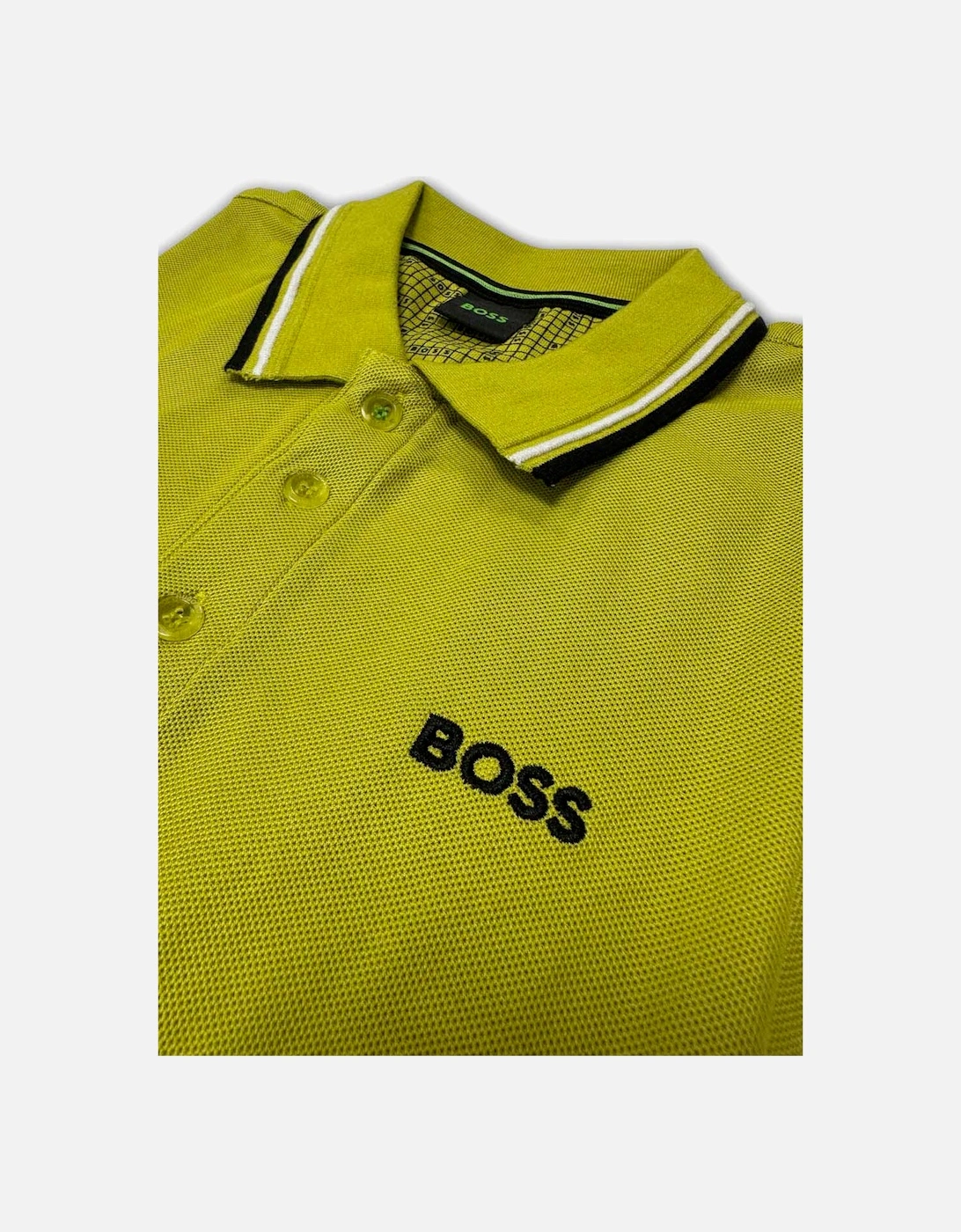 Men's Lime Boss Paddy Pro Piqué Polo Shirt