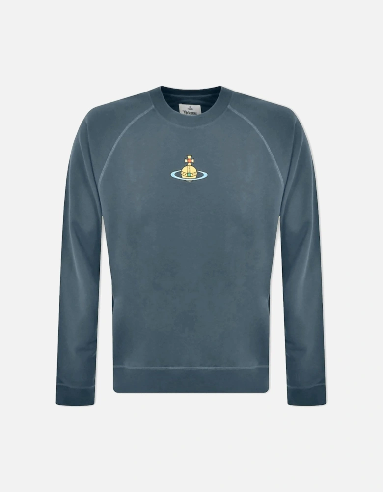 Men's Grey Centre Orb Raglan Sweatshirt