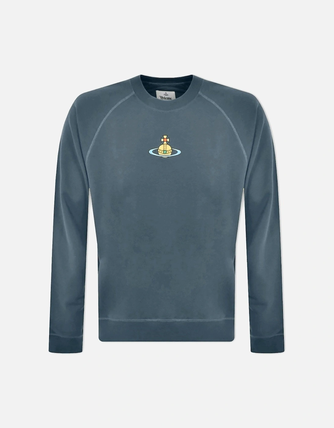 Men's Grey Centre Orb Raglan Sweatshirt, 4 of 3