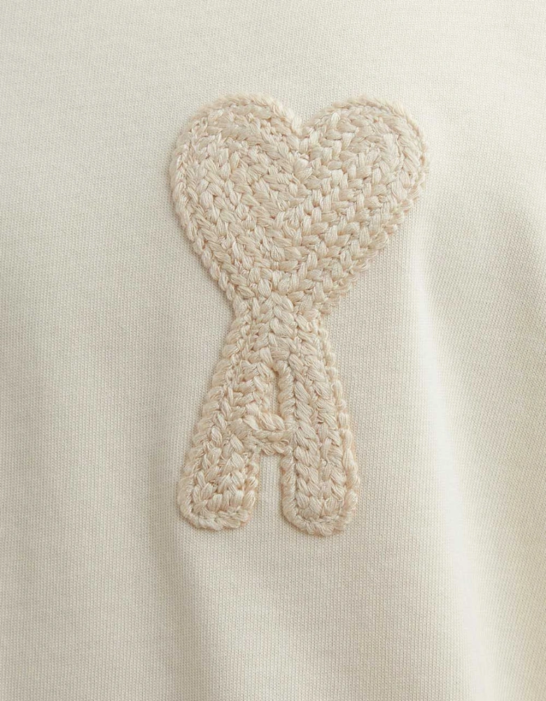 Men's Beige 'Ami de Coeur' Patch T-Shirt
