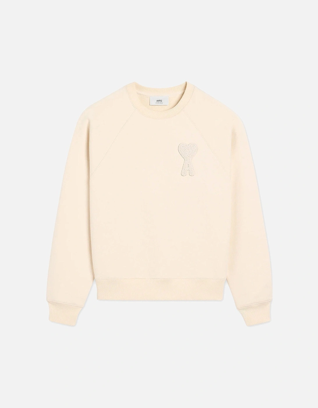 Men's Men's White Cream Cotton Ami De Coeur Patch Sweatshirt - White/Cream - Size: S