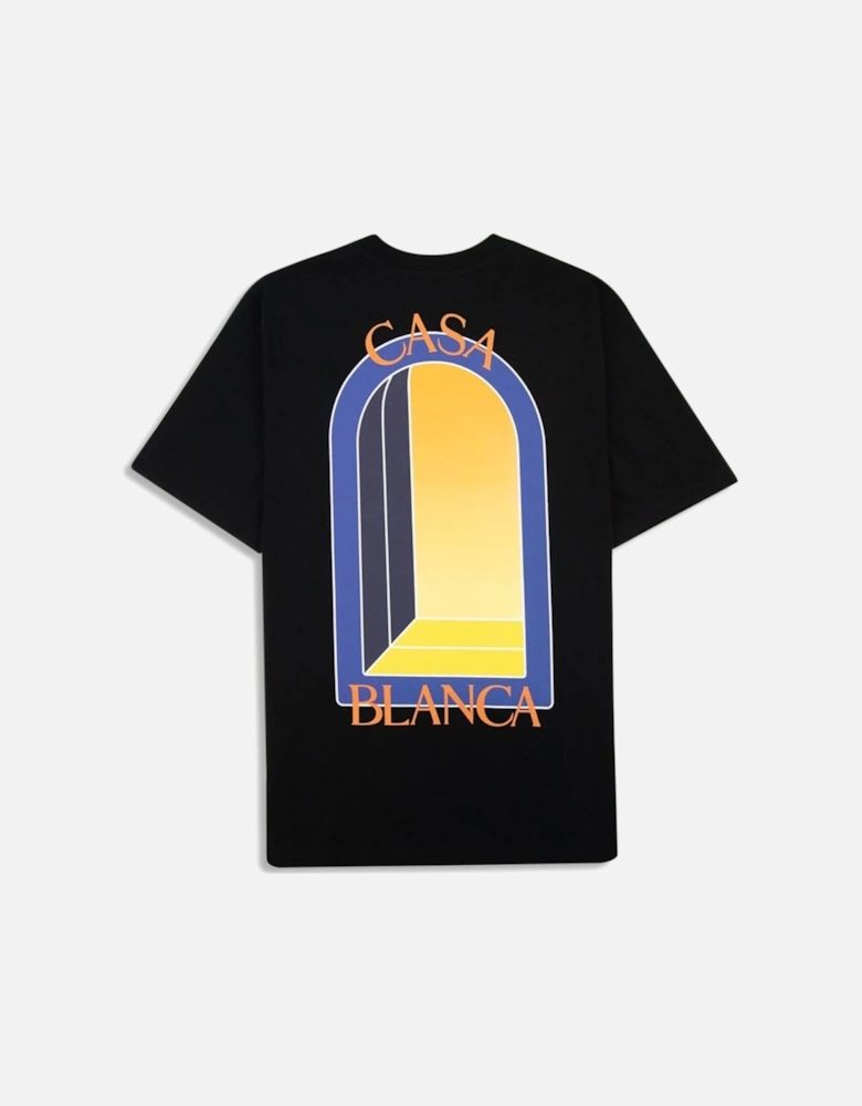 Men's Black L'arche De Nuit Printed T-Shirt