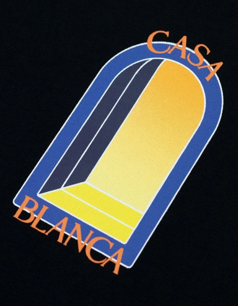 Men's Black L'arche De Nuit Printed T-Shirt