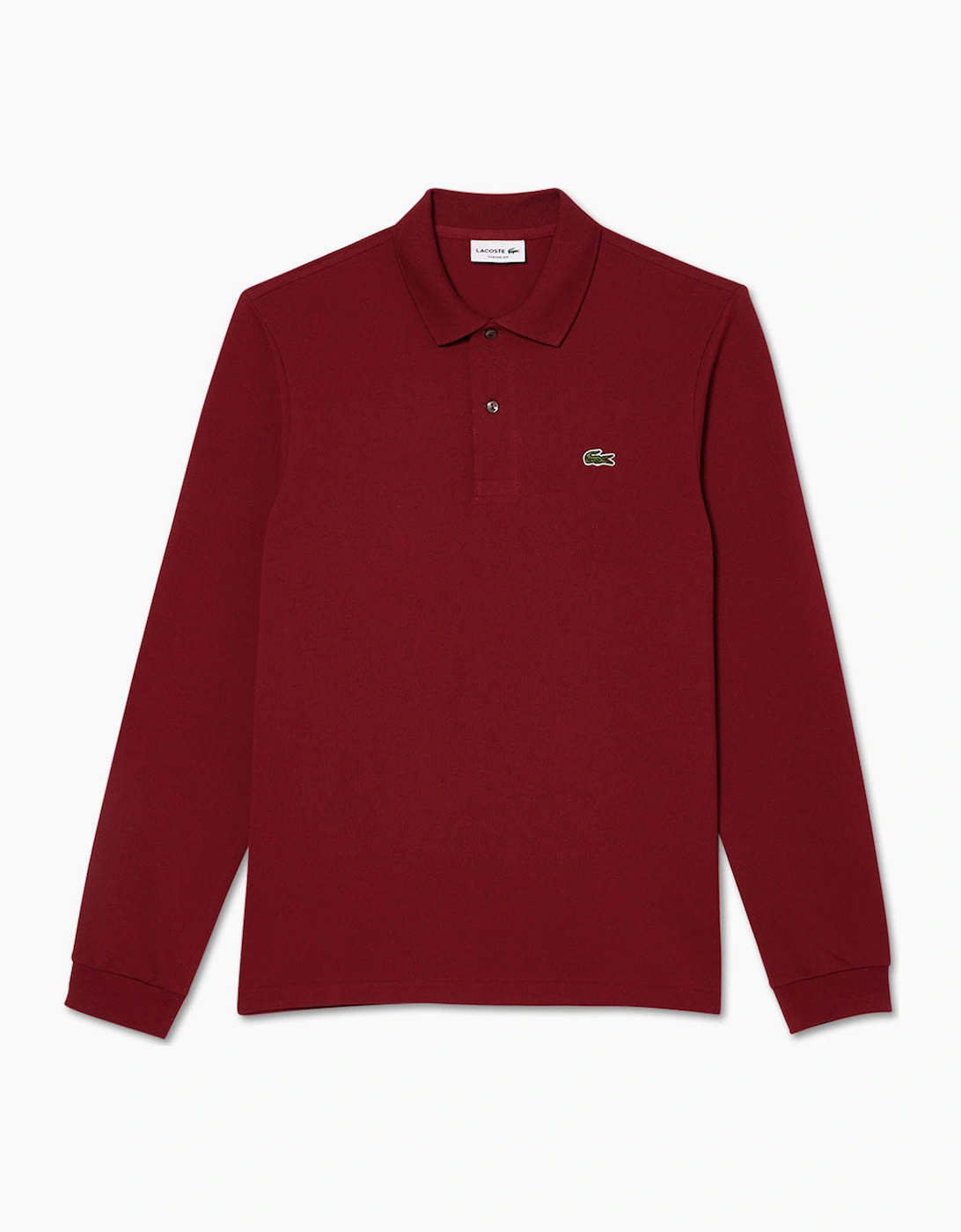 Lacoste Men's Red Bordeaux L1212 Classic Long Sleeve Polo T-Shirt  40 L