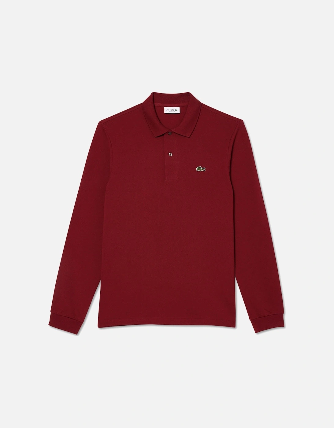Men's Bordeaux L1212 Classic Long Sleeve Polo T-Shirt, 5 of 4