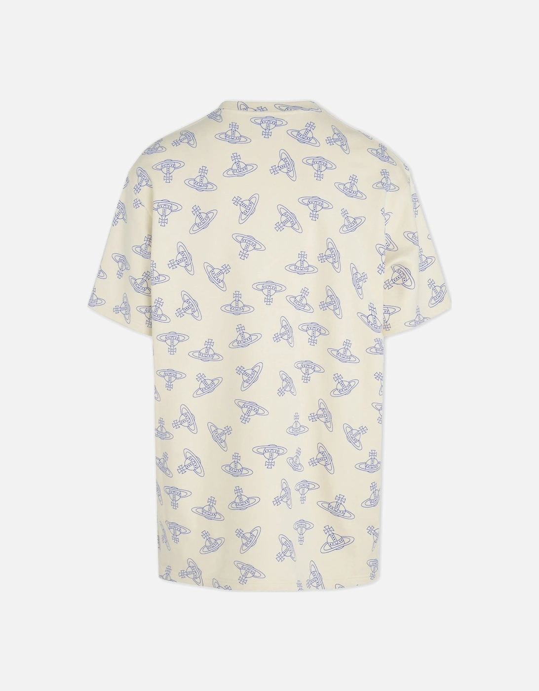 Men's Beige All Over Orb Oversized T-Shirt