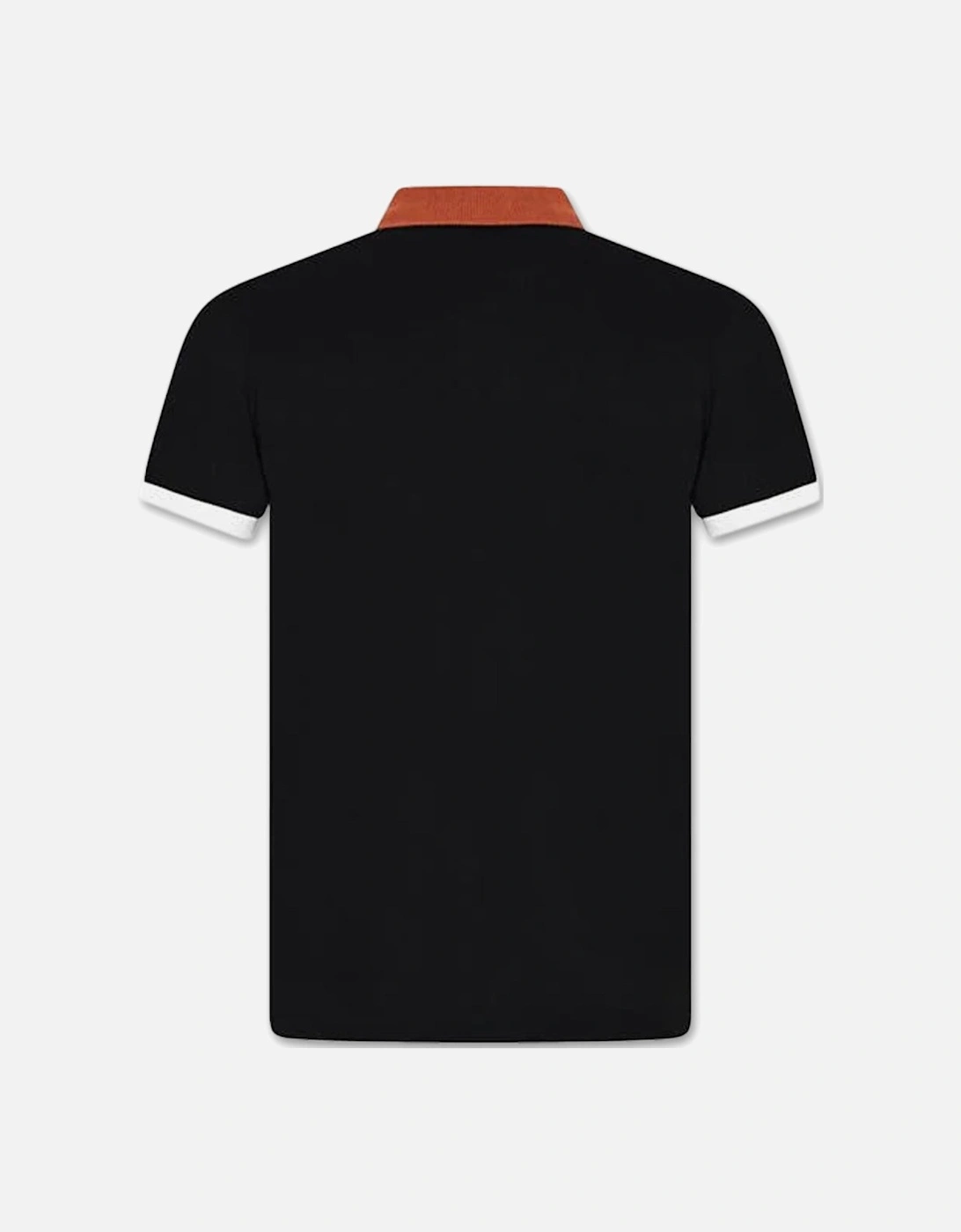 Men's Black Embroidered Logo Polo Shirt