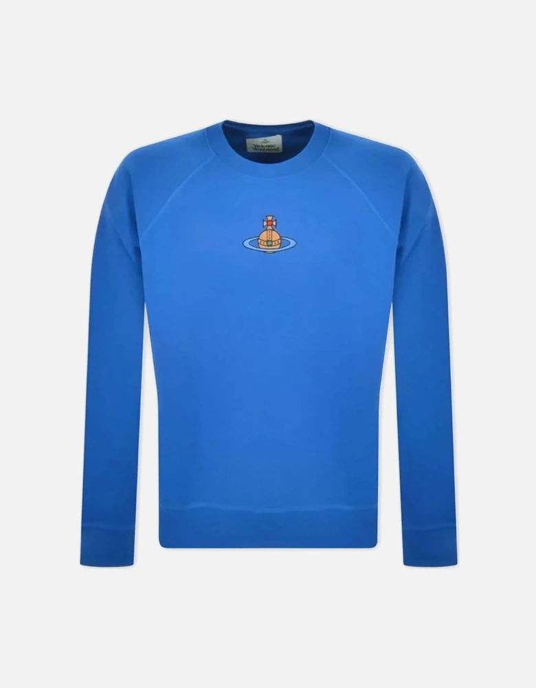 Men's Blue Centre Orb Raglan Sweatshirt