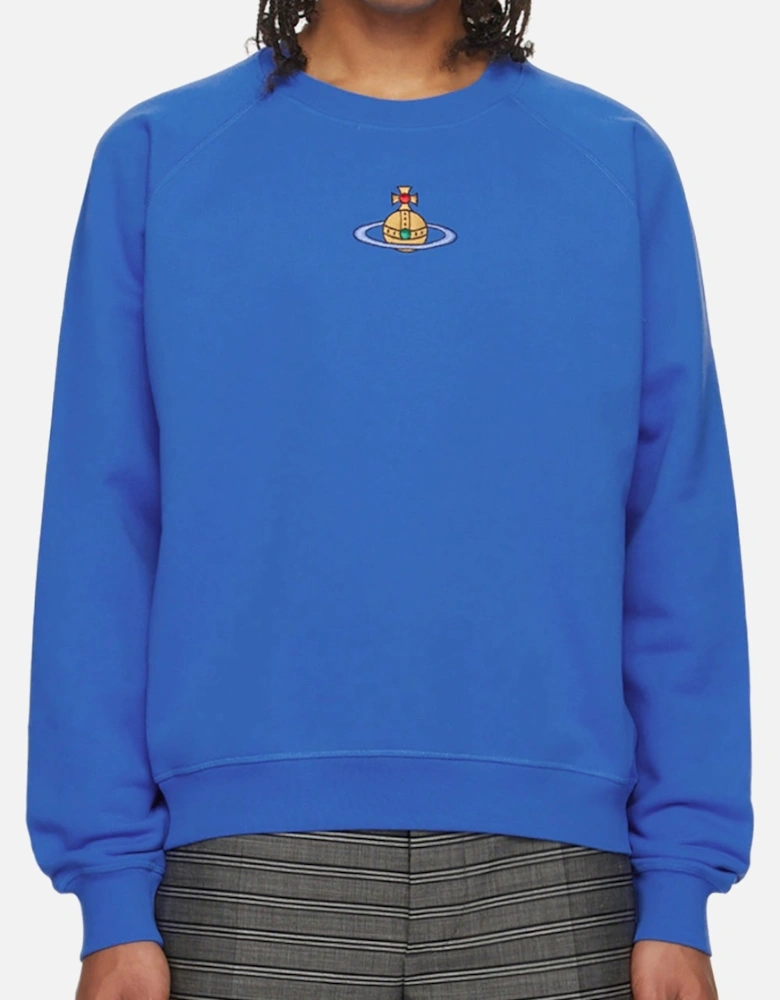 Men's Blue Centre Orb Raglan Sweatshirt
