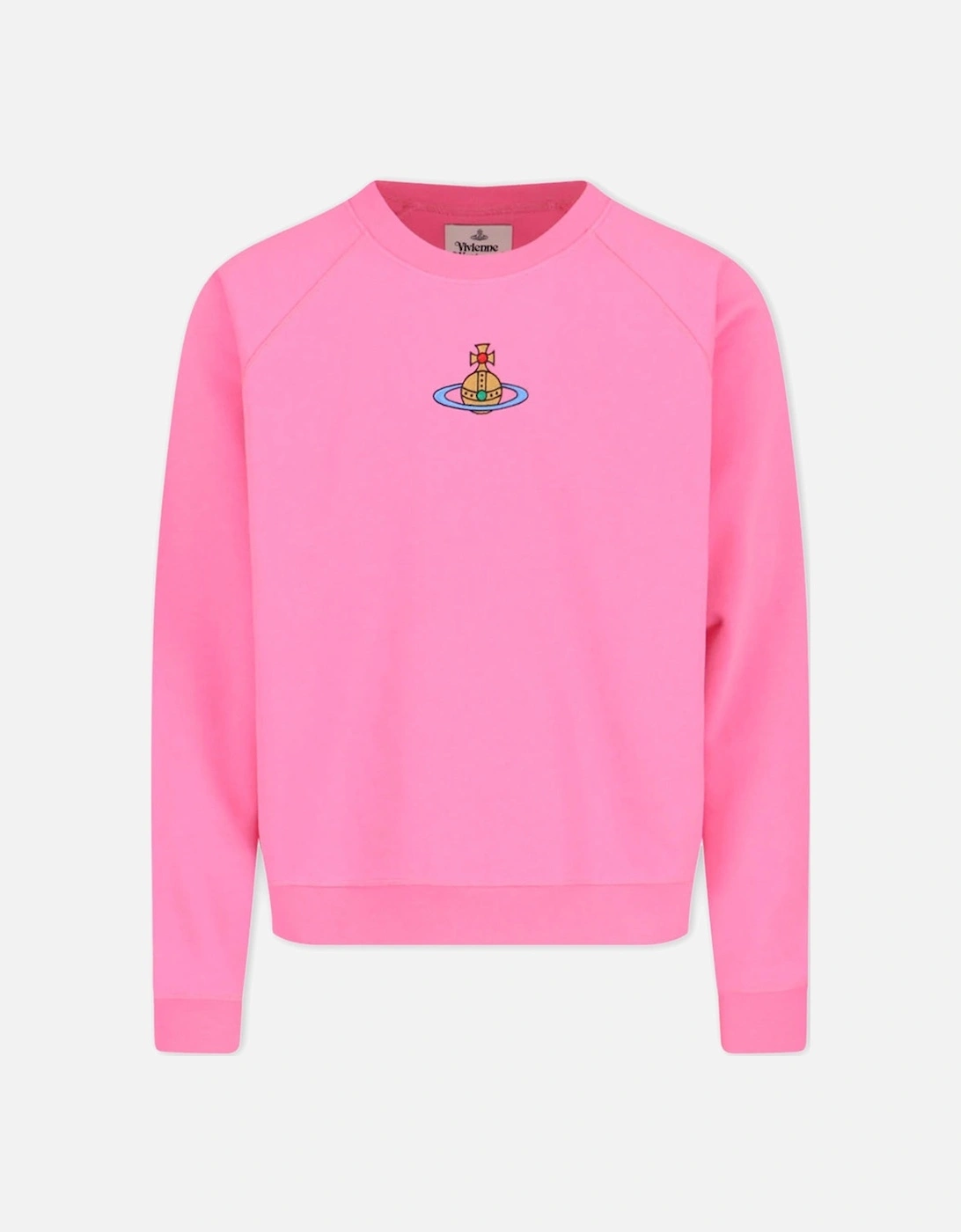 Men's Pink Centre Orb Raglan Sweatshirt, 4 of 3