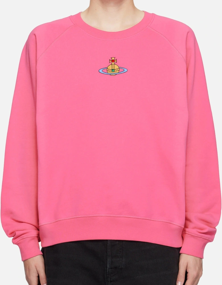 Men's Pink Centre Orb Raglan Sweatshirt
