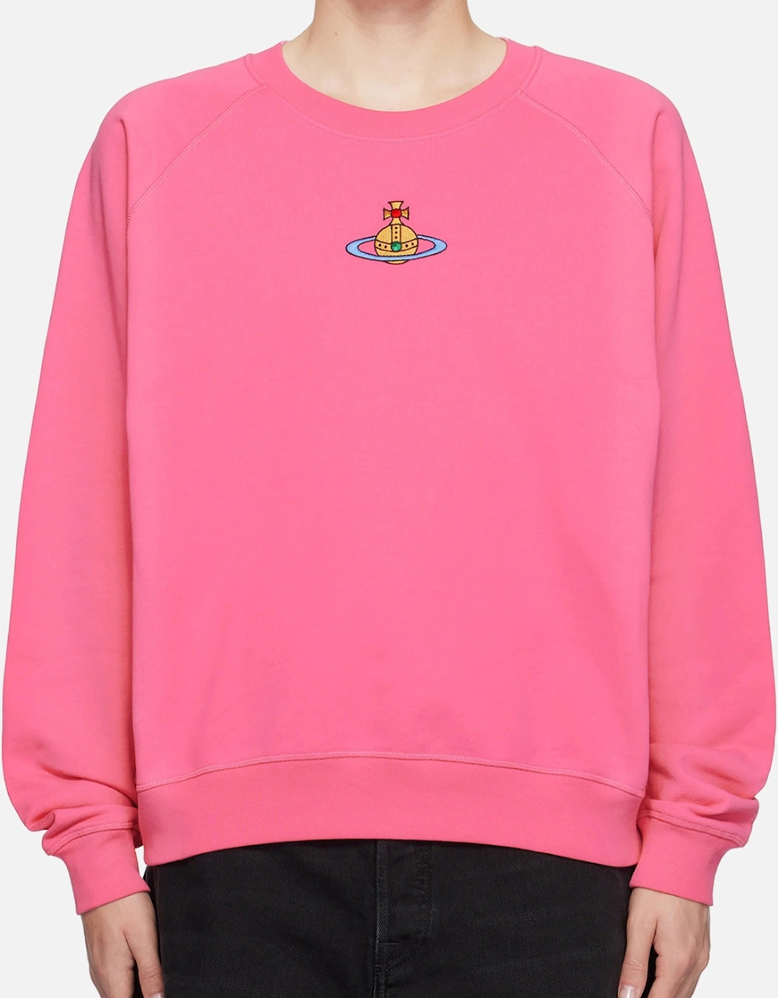 Men's Pink Centre Orb Raglan Sweatshirt