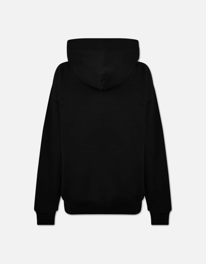 Men's Black Embroidered Orb Hooded Sweatshirt