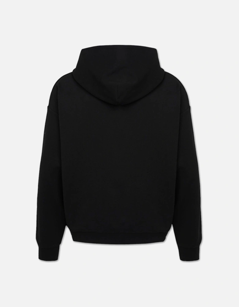 Men's Black Time Machine Hoodie  Pullover Hood