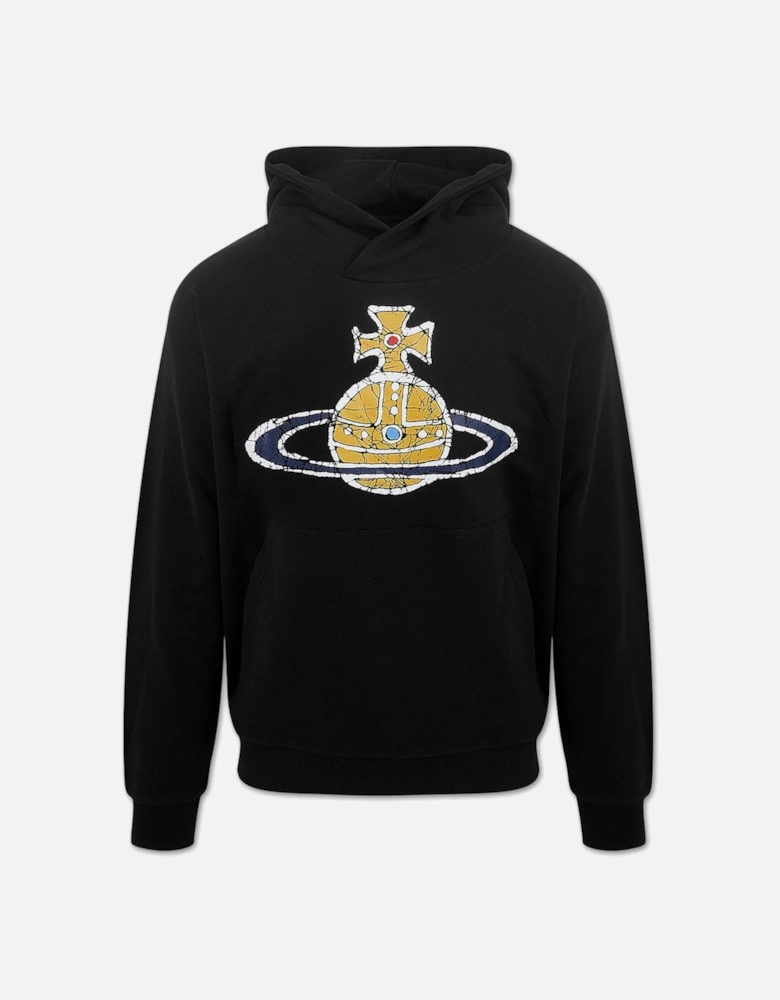 Men's Black Time Machine Hoodie  Pullover Hood