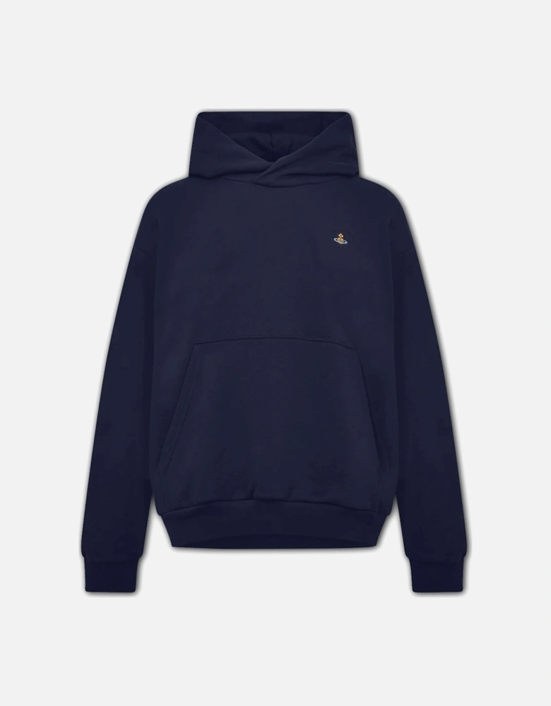 Men's Navy Embroidered Orb Hooded Sweatshirt