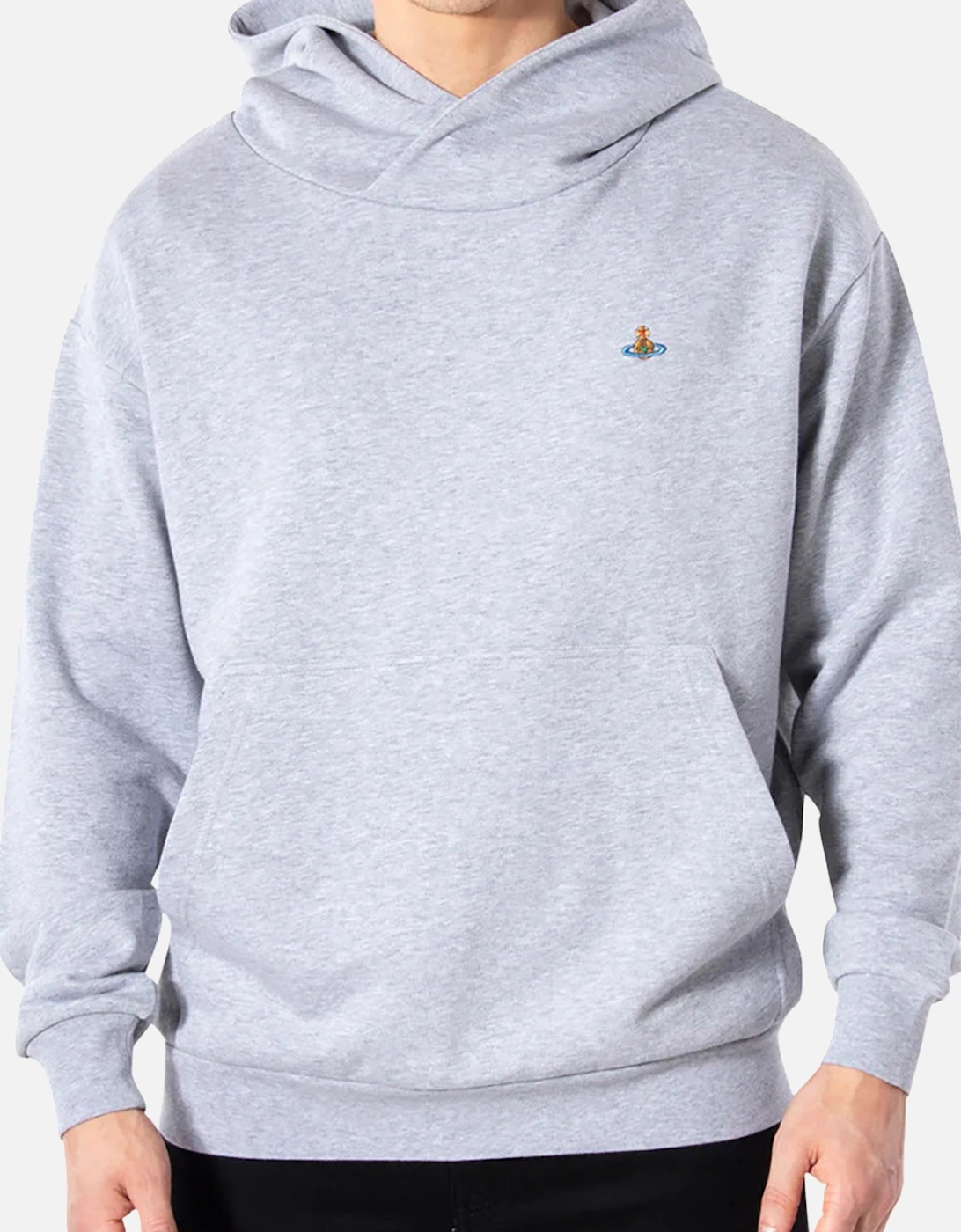 Men's Grey Embroidered Orb Hooded Sweatshirt