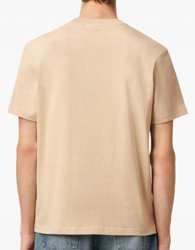 Men's Beige 'Ami De Coeur' Logo-Embossed Cotton T-Shirt