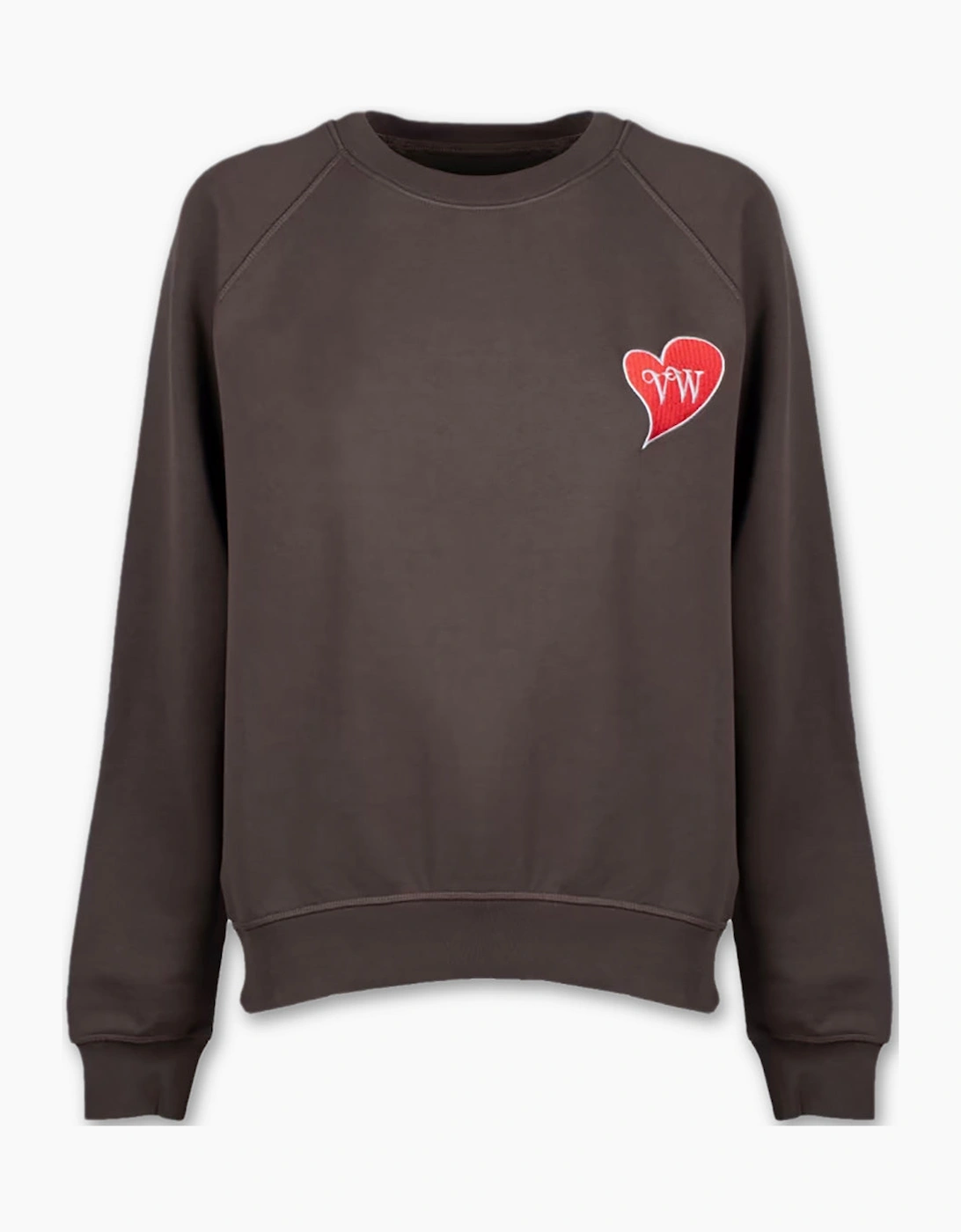 Vivienne Westwood Men's Men's Brown Vivienne Westwood Embroidered Heart Patched Sweatshirt