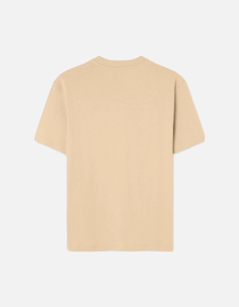 Men's Beige 'Ami De Coeur' Logo-Embossed Cotton T-Shirt