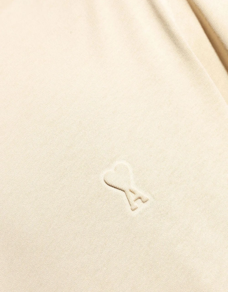 Men's Beige 'Ami De Coeur' Logo-Embossed Cotton T-Shirt