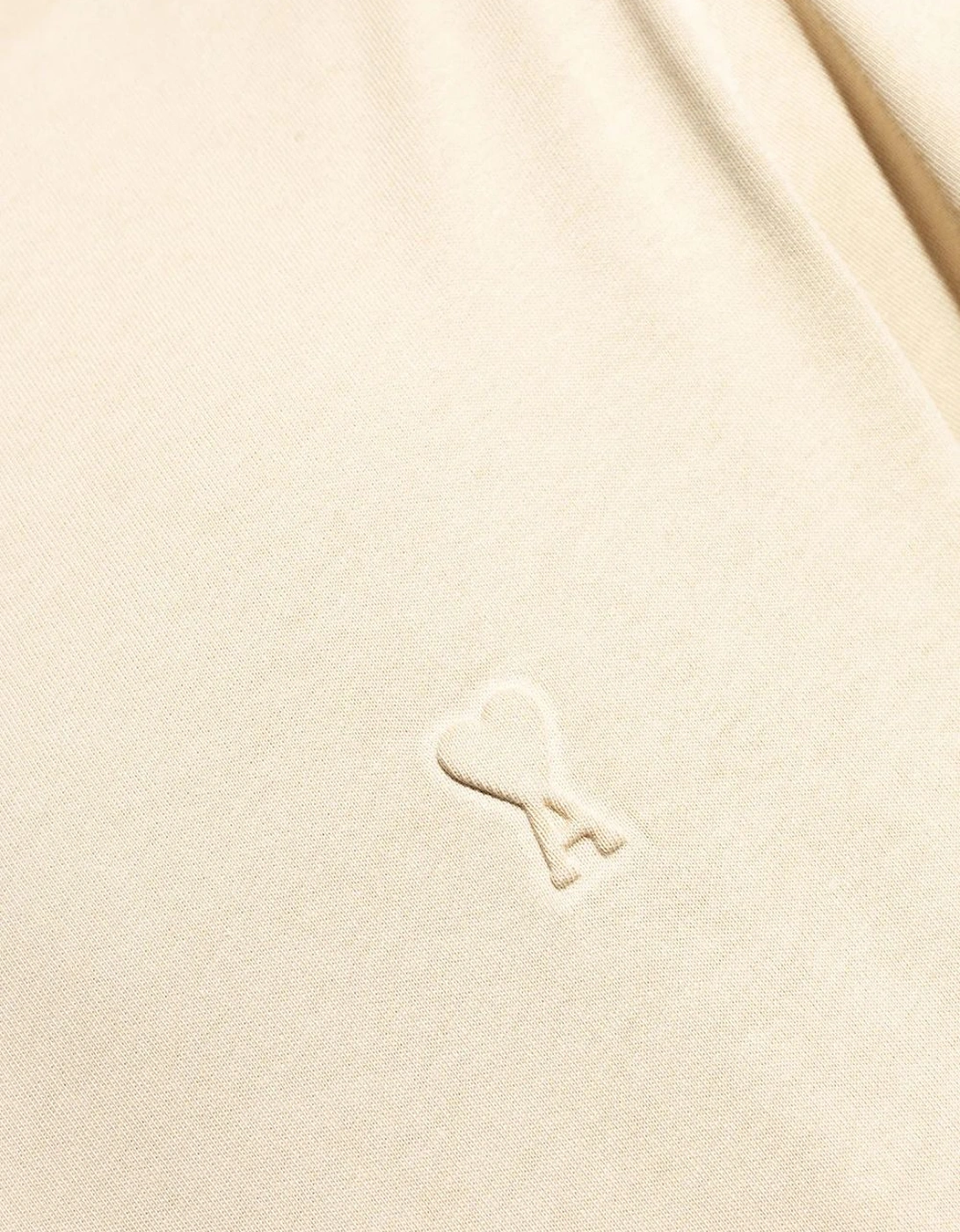 Men's Beige 'Ami De Coeur' Logo-Embossed Cotton T-Shirt