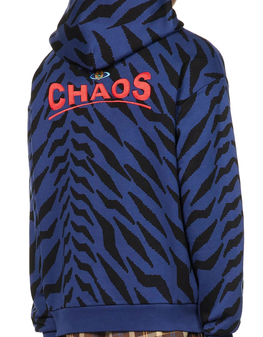 Men's Blue Chaos Tiger Print Hoody