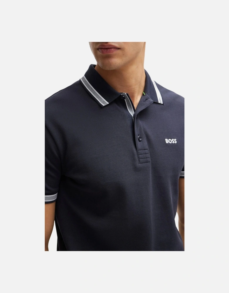 Men's Dark Blue Boss Paddy Piqué Polo Shirt
